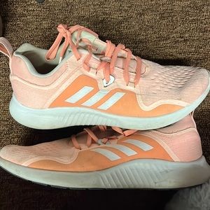 pink adidas bounce sneakers